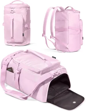 Gym Bag for Women Workout Gym Backpack with Shoe Compartment Sports Duffel Bag Multiple Pockets 30L (Cherry Blossom)