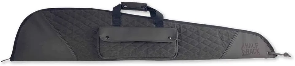 Half Rack Wazee Premium Mobile Gun Case - Cotton Canvas Rifle Case for Scoped Rifles up to 48" or Shotgun Case - Water Resistant Long Gun Case w/Padded Boxed Pockets & Reinforced Buttstock & Muzzle