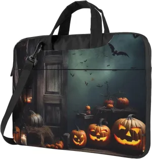 Halloween backdrop Laptop Bag for Women Men 15.6" Computer Sleeve Business Travel Briefcase Messenger Bag