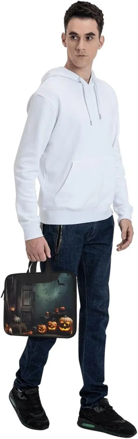 Halloween backdrop Laptop Bag for Women Men 15.6" Computer Sleeve Business Travel Briefcase Messenger Bag