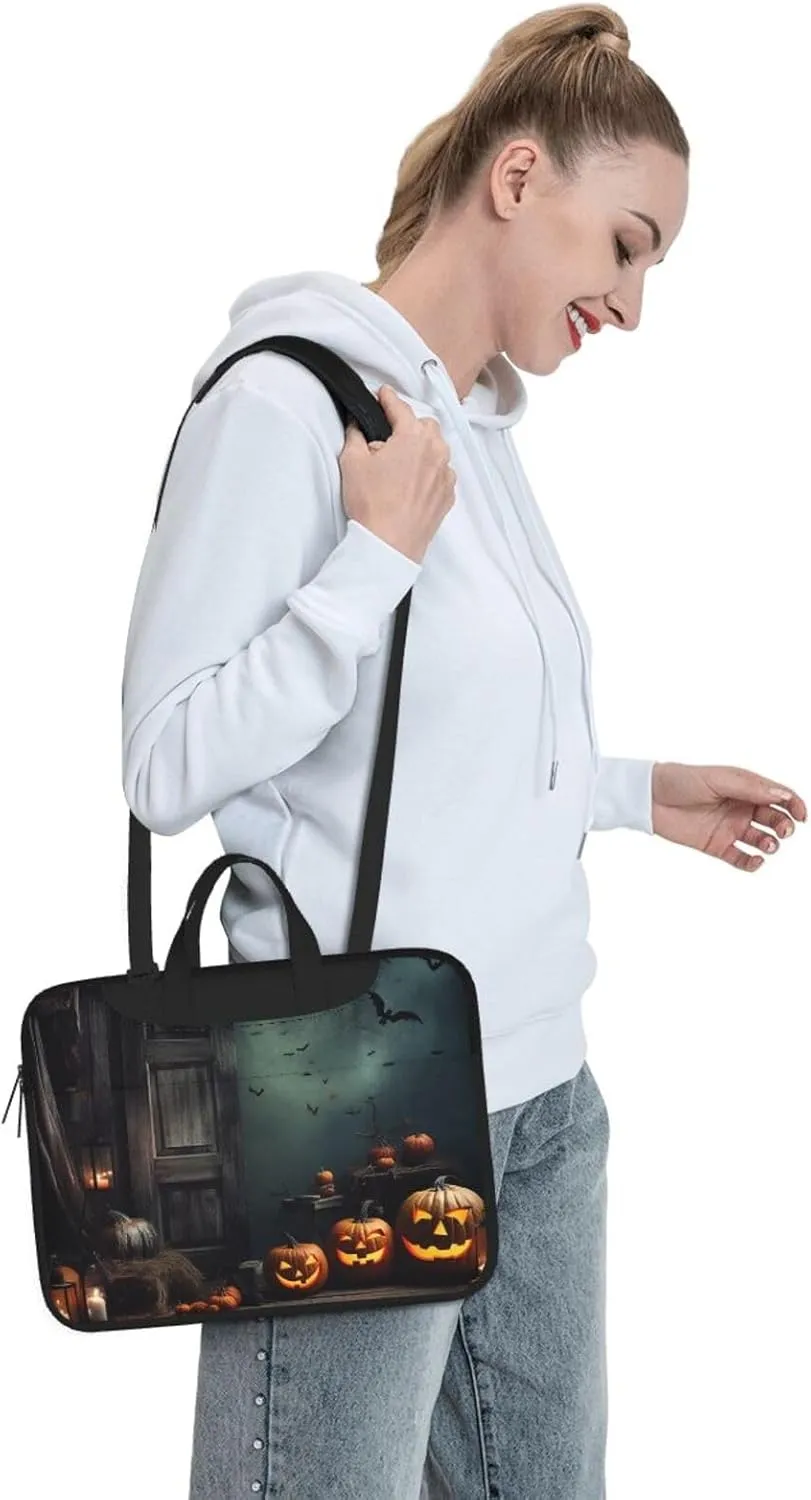 Halloween backdrop Laptop Bag for Women Men 15.6" Computer Sleeve Business Travel Briefcase Messenger Bag