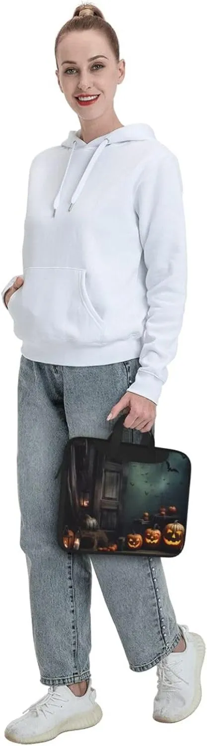 Halloween backdrop Laptop Bag for Women Men 15.6" Computer Sleeve Business Travel Briefcase Messenger Bag