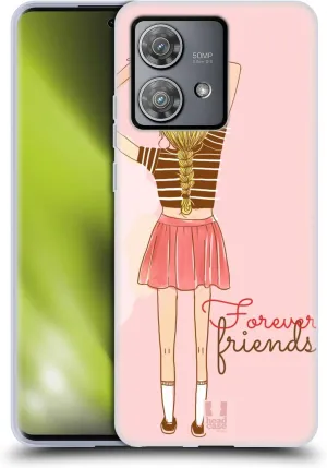 Head Case Designs Infinity Stripes My BFF Cases Soft Gel Case Compatible with Motorola Edge 40 Neo 5G