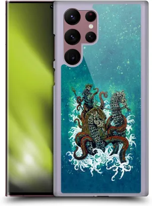 Head Case Designs Officially Licensed David Lozeau Neptune Nautical Skeleton Grunge Hard Back Case Compatible with Samsung Galaxy S22 Ultra 5G