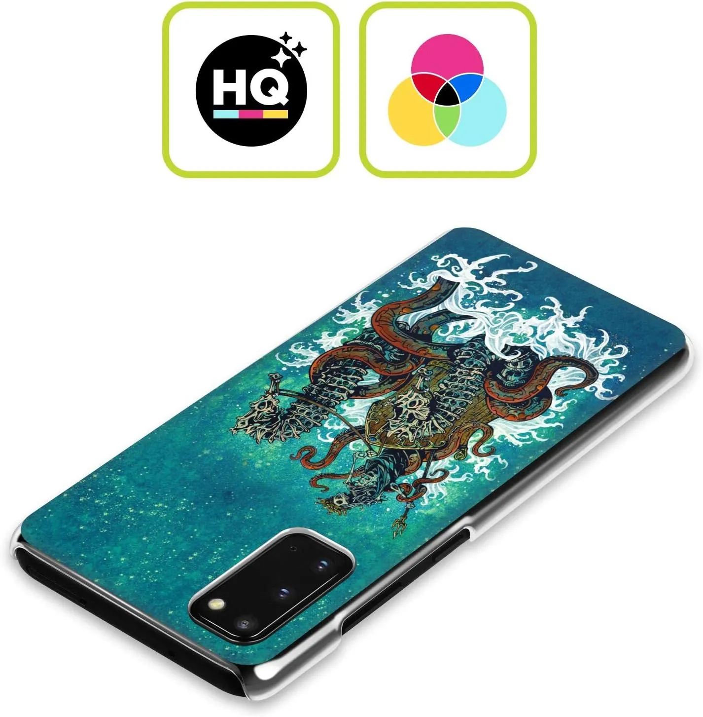 Head Case Designs Officially Licensed David Lozeau Neptune Nautical Skeleton Grunge Hard Back Case Compatible with Samsung Galaxy S22 Ultra 5G