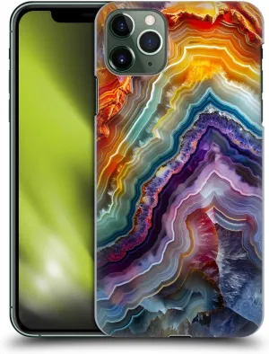 Head Case Designs Officially Licensed Haroulita Stripes Agates Hard Back Case Compatible with Apple iPhone 11 Pro Max