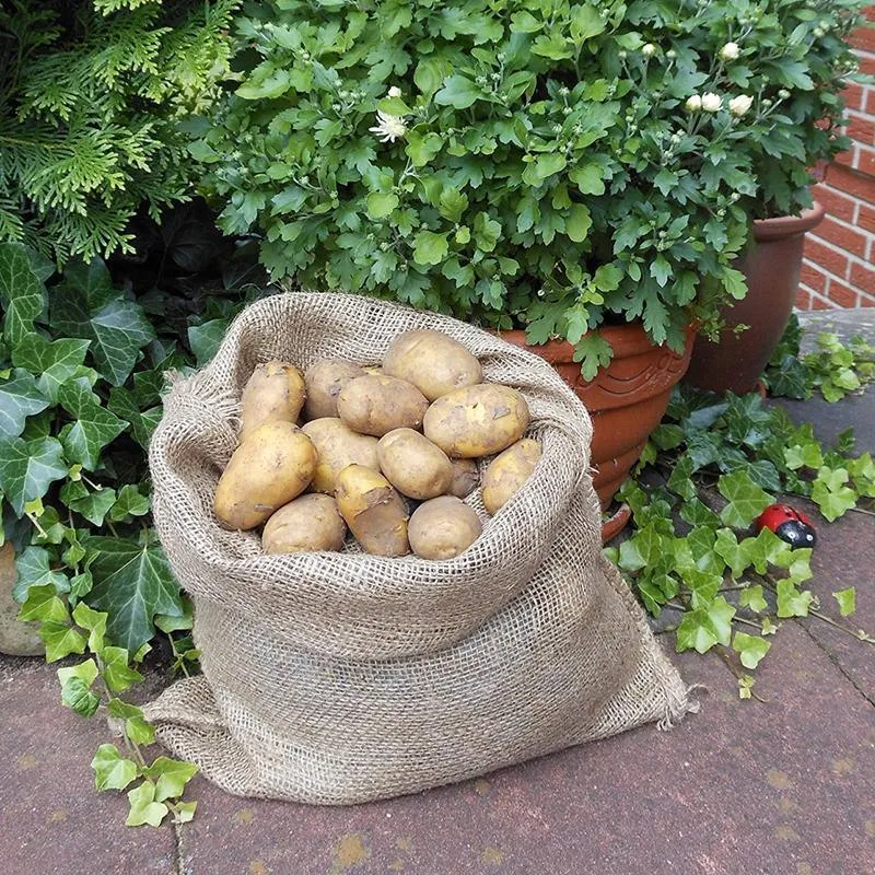 Hessian SandBags with Ties 25 PCS Burlap