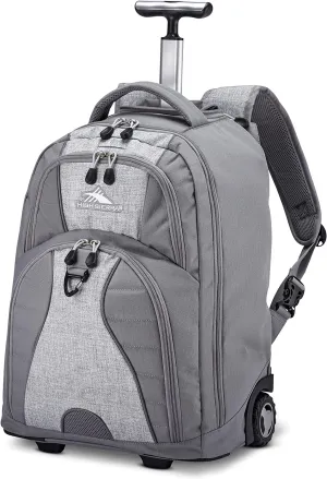 High Sierra Freewheel Wheeled Laptop Backpack, Silver Heather, One Size