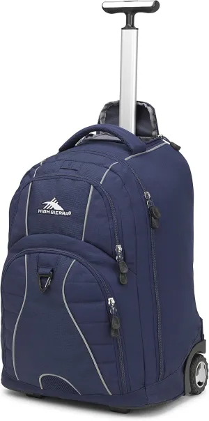 High Sierra Freewheel Wheeled Laptop Backpack, True Navy, 20.5 x 13.5 x 8-Inch
