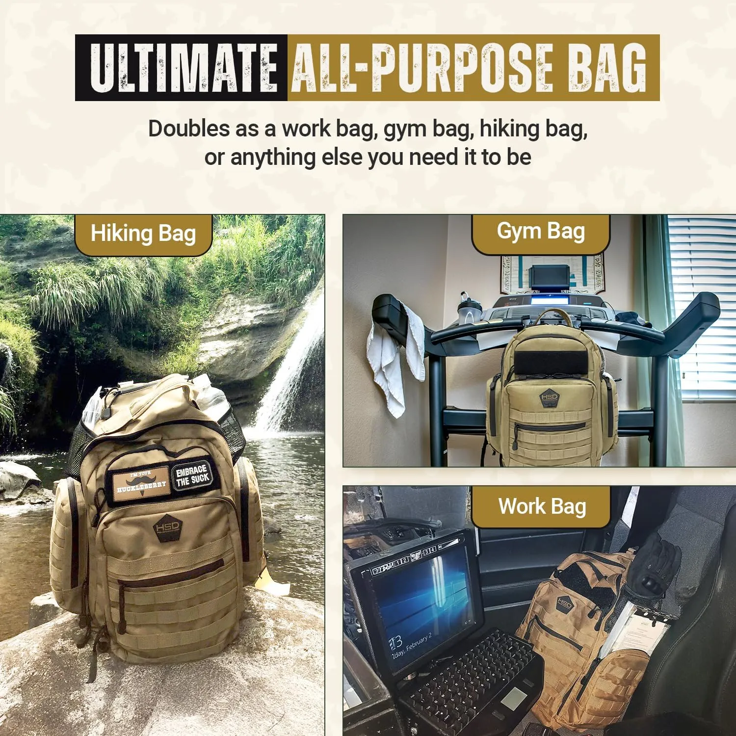 HighSpeedDaddy - Baby Diaper Backpack, Military-Grade, Waterproof, Compact Baby Travel Bag w/Stroller Straps & Tablet Sleeve