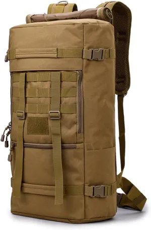 Hiking Backpack,45L Large Waterproof Outdoor Sport Hiking Trekking Camping Travel Backpack Pack,Business Military Backpack with Laptop Compartment (Khaki)