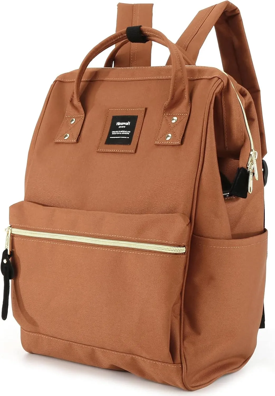 Himawari Laptop Backpack for Women&Men,Wide Open Large USB Charging Port 15.6 Inch Laptop Doctor College Work Bag (9001 - Caramel)