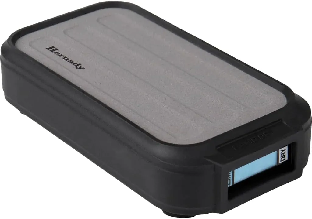 Hornady Rapid Dry Dehumidifier Stone - Rechargeable Dehumidifier for Gun Safe and Cases, Protect Your Firearms and Valuables from Moisture - Unlimited Use, with Moisture Level Indicator - Item 95898