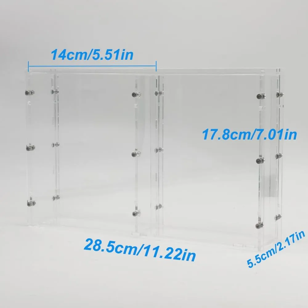Hot Case 1/64 Display Cases for Packaged Diecast Mini Model Cars, GT Model Vehicles, Clear Acrylic Protective Storage Cases for Premium Collectibles, Hand-assembled with Model Glue (DC-1)