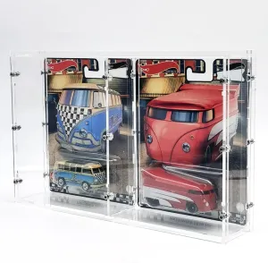 Hot Case 1/64 Display Cases for Packaged Diecast Mini Model Cars, GT Model Vehicles, Clear Acrylic Protective Storage Cases for Premium Collectibles, Hand-assembled with Model Glue (DC-1)