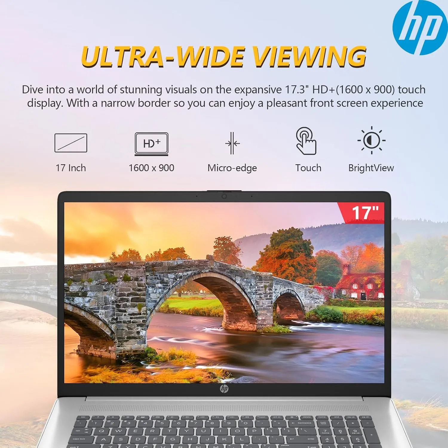 HP 2025 17.3 Touch Screen Laptop PC, 17 Inch Laptop Touchscreen, AMD Ryzen 5(6-Cores), 64GB RAM 1.5TB Storage (1TB SSD 512GB Docking Set), Windows 11 Pro Lifetime Office, 10-Key Number Pad