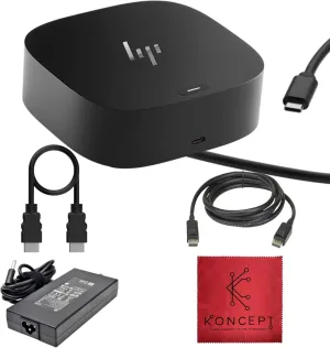 HP 26D32AA USB-C Dock G5 Bundle - HP Docking Station for Laptop Dual Monitor and Charging - with 120, HDMI Cable, DisplayPort Cable - Dock G5 Station