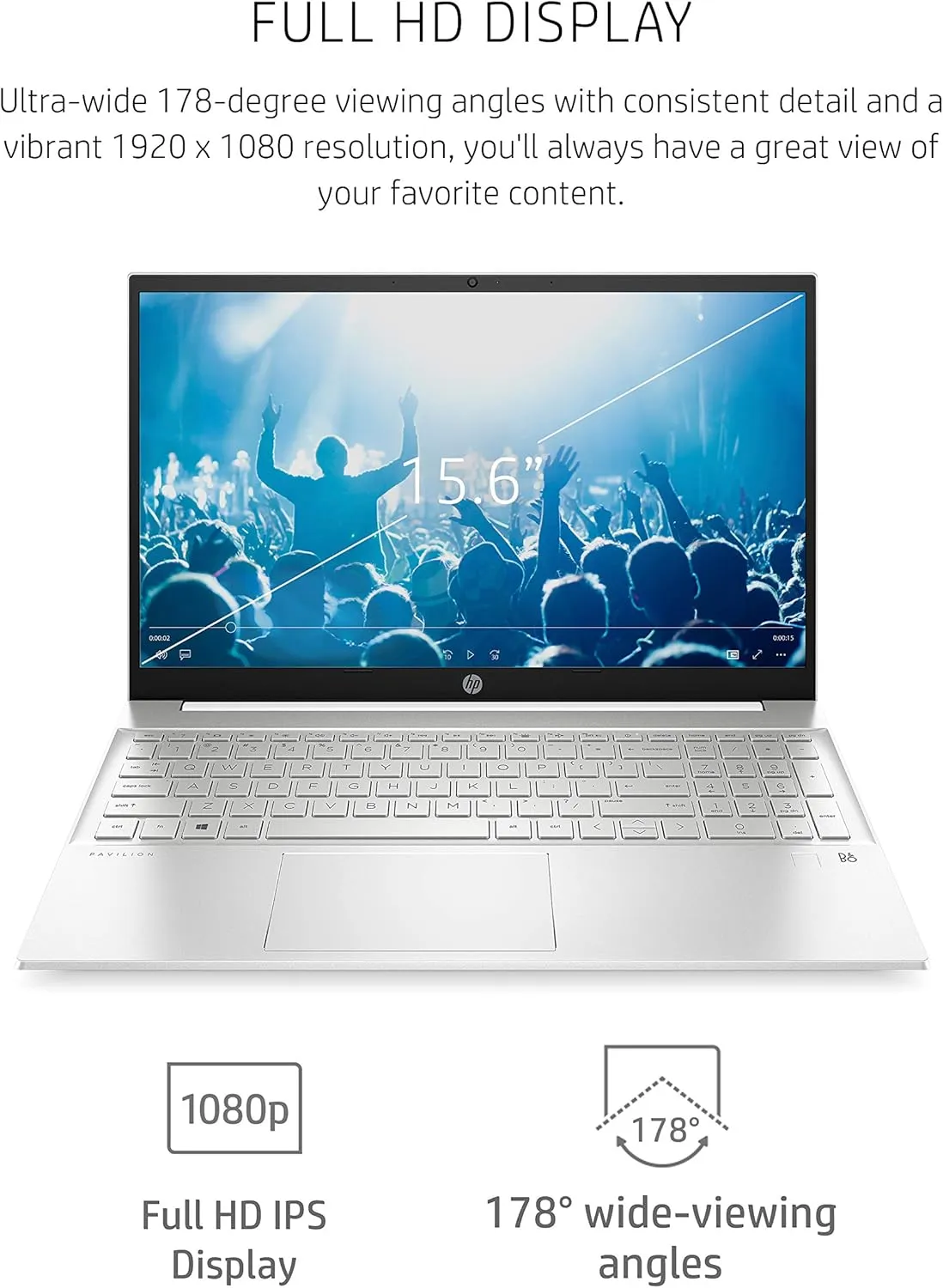 HP Pavilion 15 Laptop, 11th Gen Intel Core i7-1165G7 Processor, 16 GB RAM, 512 GB SSD Storage, Full HD IPS micro-edge Display, Windows 10 Pro, Compact Design, Long Battery Life (15-eg0021nr, 2020)