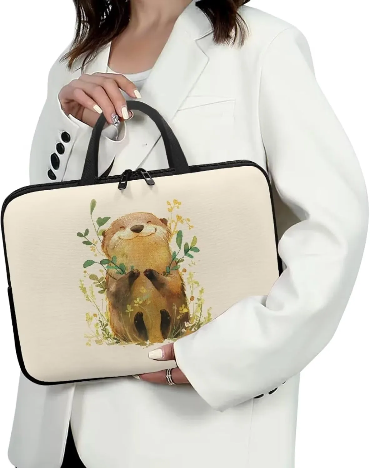 HUGS IDEA Laptop Bag BriefcasePortable Computer Messenger Bag Handbag Carrying Case for Office