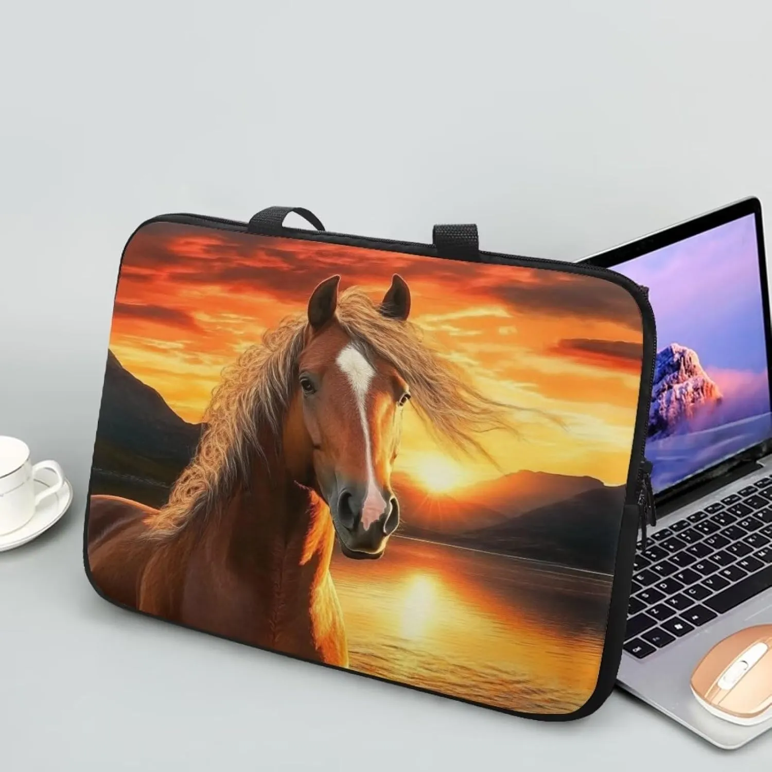 HUGS IDEA Laptop Sleeve Poratble Laptop Cover Computer Bag Tablet Carrying Case with Handle