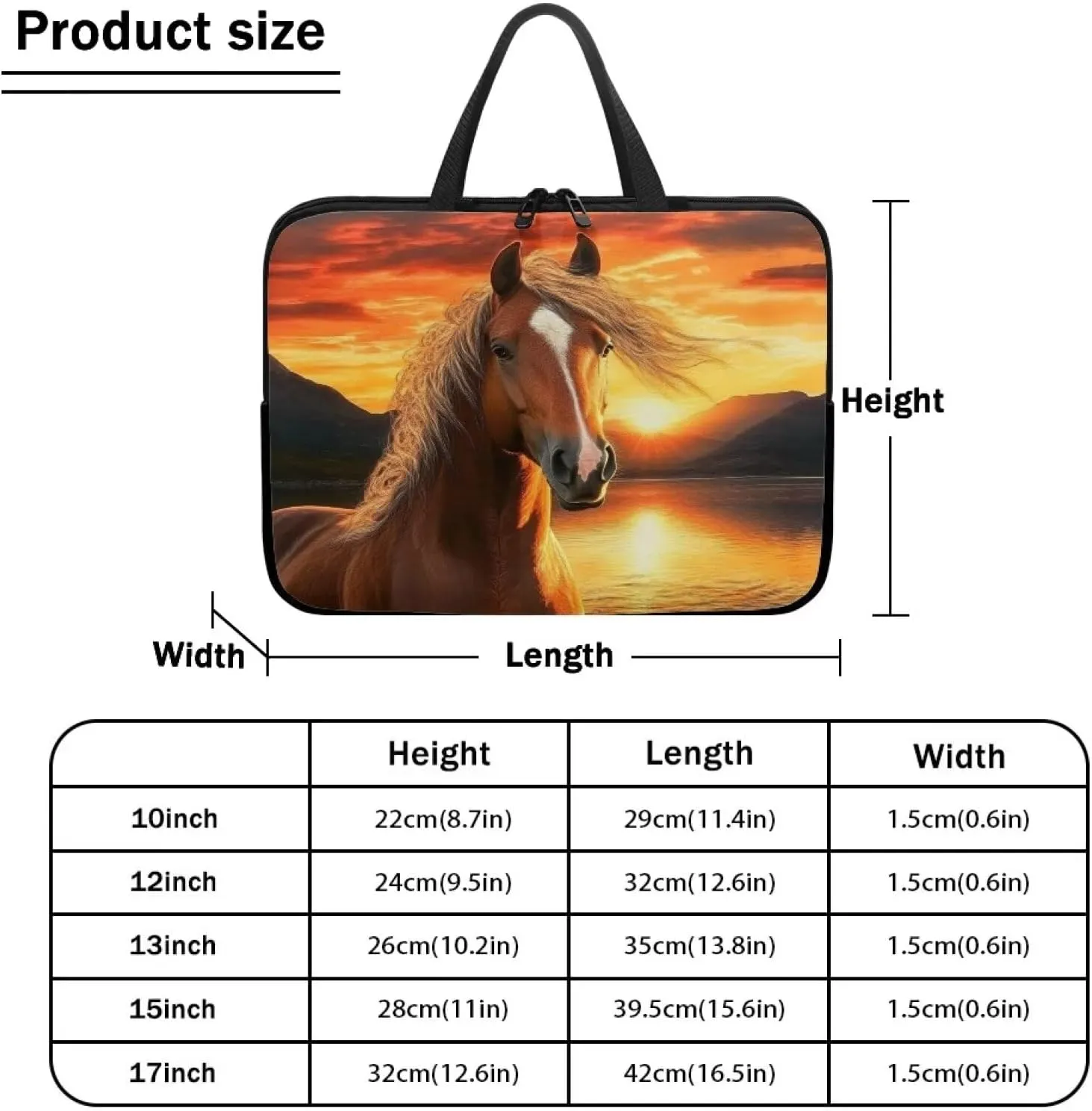 HUGS IDEA Laptop Sleeve Poratble Laptop Cover Computer Bag Tablet Carrying Case with Handle