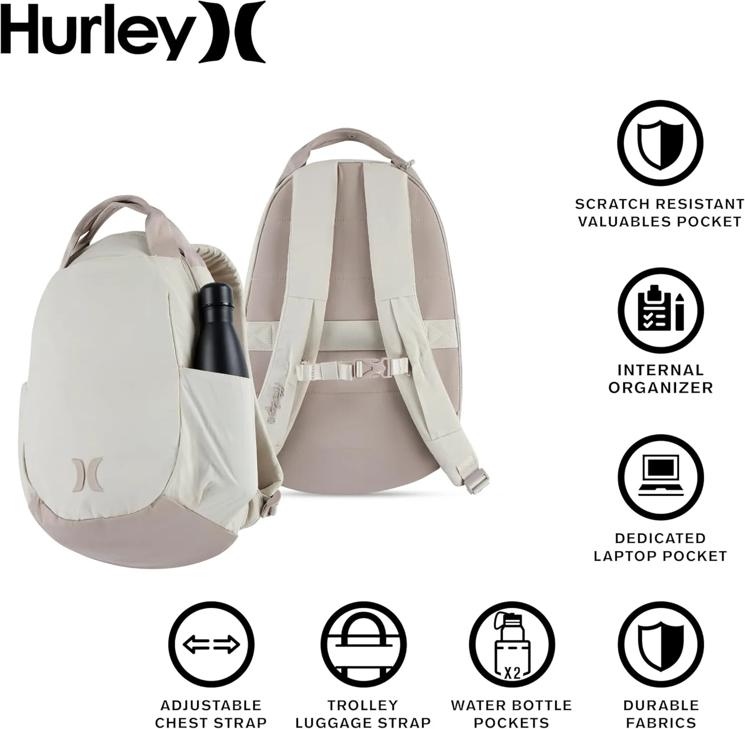 Hurley Women's Gym Backpack, Palm Green, One Size