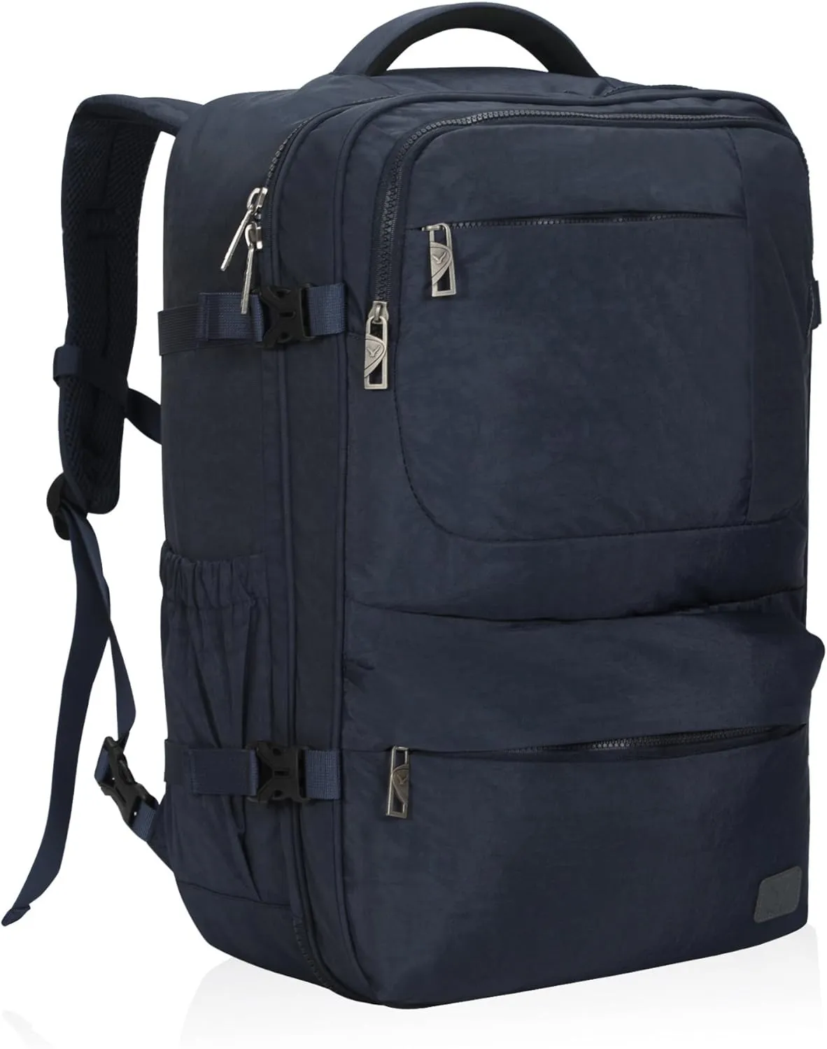 Hynes Eagle 44L Carry on Backpack Airline Approved Travel Backpack for Men Women Large Laptop Backpack 17 inch Nylon Backpack Overnight Weekender Bag Navy Blue