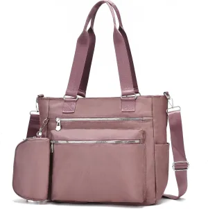 I IHAYNER Laptop Tote Bag for Women 15.6 Inch Waterproof Canvas Work Bag Business Briefcase Computer Bags for Travel