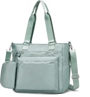I IHAYNER Laptop Tote Bag for Women 15.6 Inch Waterproof Canvas Work Bag Business Briefcase Computer Bags for Travel