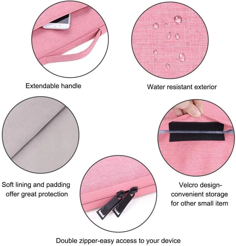 iCasso Compatible with MacBook Pro 15 Inch Case 2019-2016 Release Model A1990/A1707 Bundle 5 in 1, Hard Plastic Case,Sleeve,Screen Protector,Keyboard Cover&Dust Plug for Mac Pro 15 -Rose Quartz