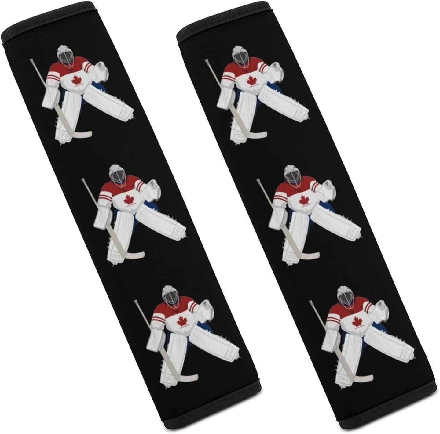 Ice Hockey Goalkeeper Fashion Car Seat Belt Cover Pad for Shoulder Bag Camera Soft Comfort Accessories 2PCS