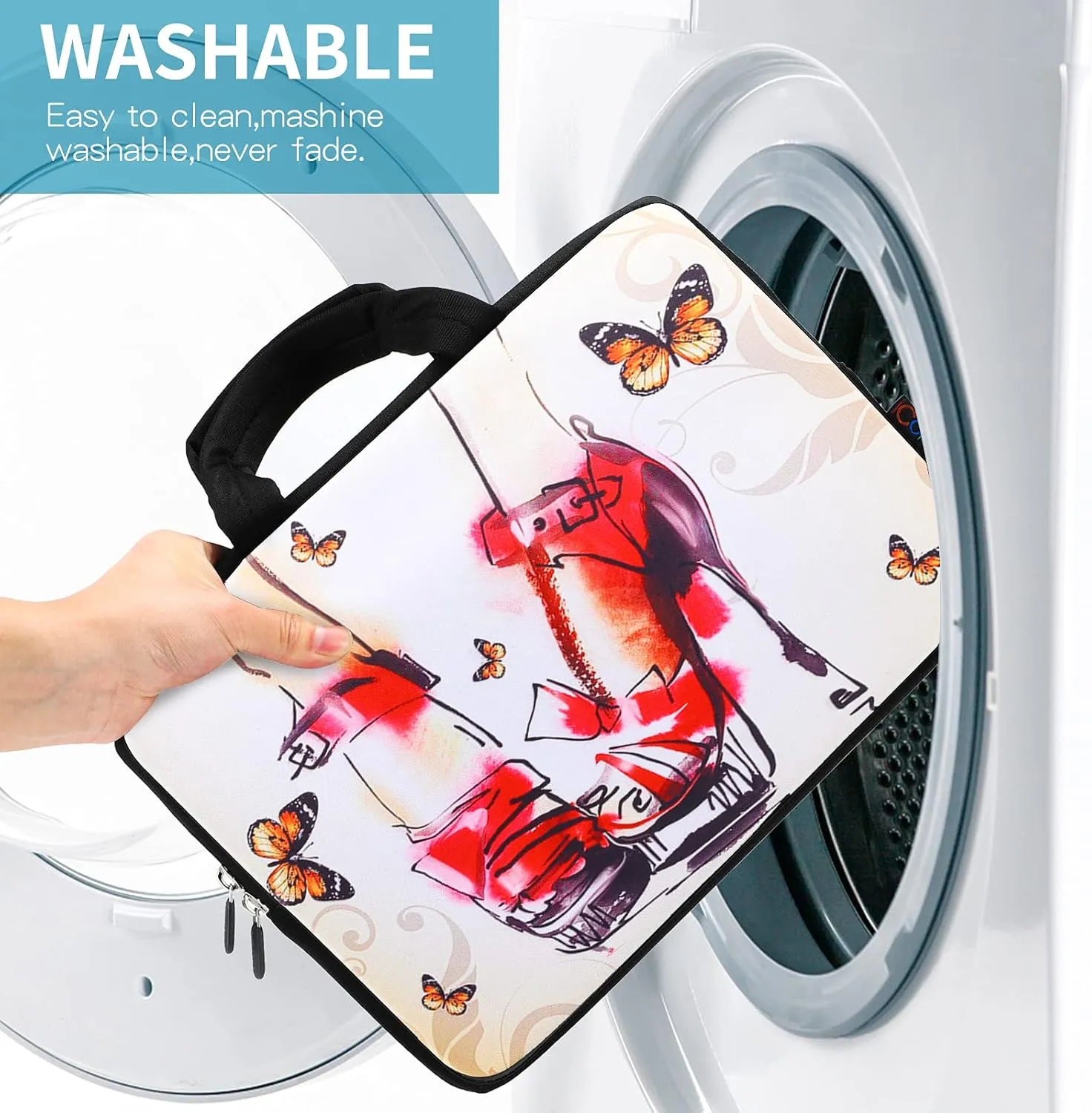 icolor 11 11.6 12 12.1 12.5 inch Laptop Carrying Bag Chromebook Case Notebook Ultrabook Handle Bag Tote Tablet Cover Neoprene Sleeve Laptop for Women Shoes