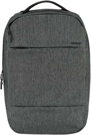 Incase City Compact Backpack - School/Work/Everyday Backpack - Slim & Compact Design -16" Laptop Storage Compartment, Quick Access Pocket, Front Pocket, Adjustable and Padded Straps - Heather Black