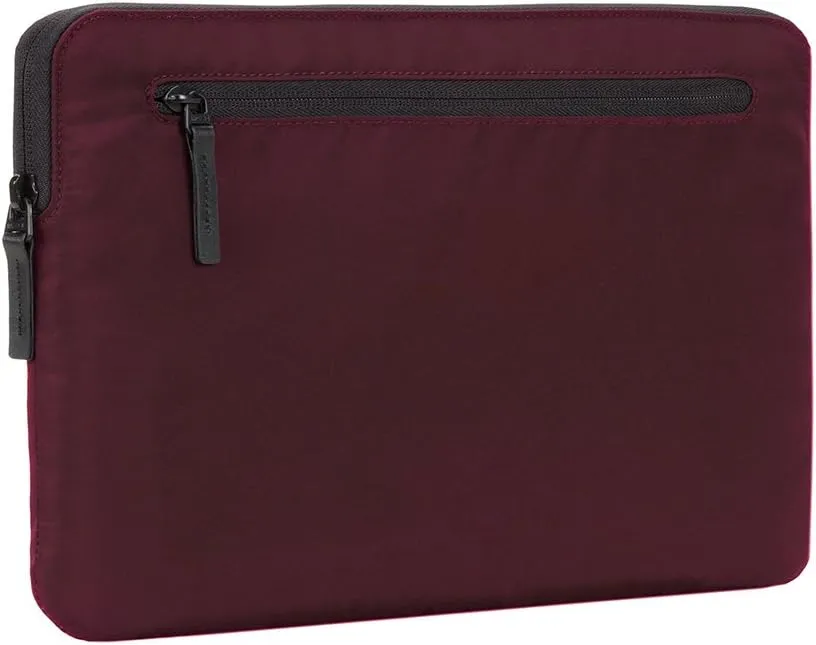 Incase Compact Laptop Sleeve with Flight Nylon - 13-inch MacBook/Laptop & iPad/Tablet Sleeve - Faux Fur Lining, Lightweight, Durable, Weather Resistant, Slip Pocket for Accessories - Mulberry