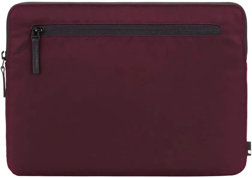Incase Compact Laptop Sleeve with Flight Nylon - 13-inch MacBook/Laptop & iPad/Tablet Sleeve - Faux Fur Lining, Lightweight, Durable, Weather Resistant, Slip Pocket for Accessories - Mulberry