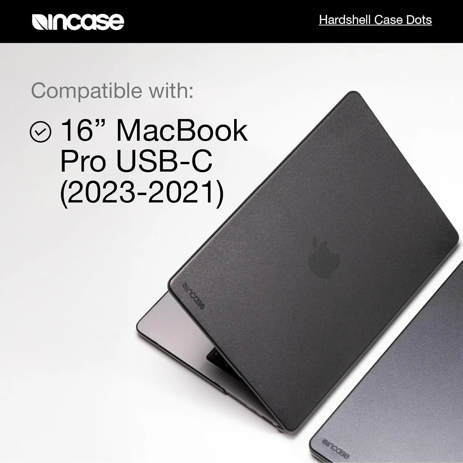 Incase Dots Hardshell with Makrolon® - MacBook Pro 16 inch Case - 2024, 2023, 2022, 2021, M4, M3, M2, M1 - MacBook Case, Laptop Cover, Protective Hard Shell, Scratch Resistant, Lightweight - Black