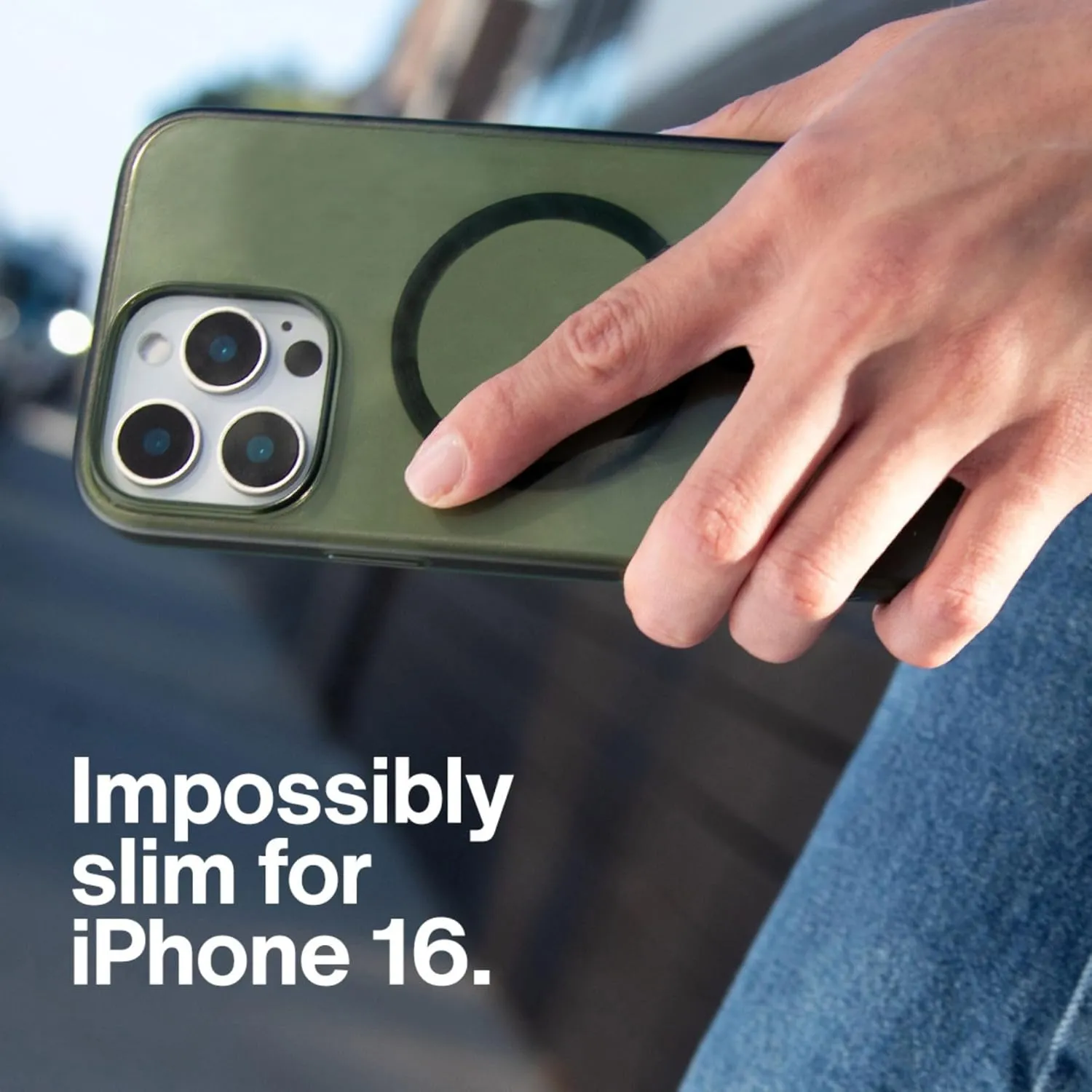 Incase Slim Apple Magsafe Case for iPhone 16-8 Ft Drop Protection - Ultra Slim, Durable, Lightweight Apple iPhone Case with Built-in Magnets for MagSafe Charging - Black
