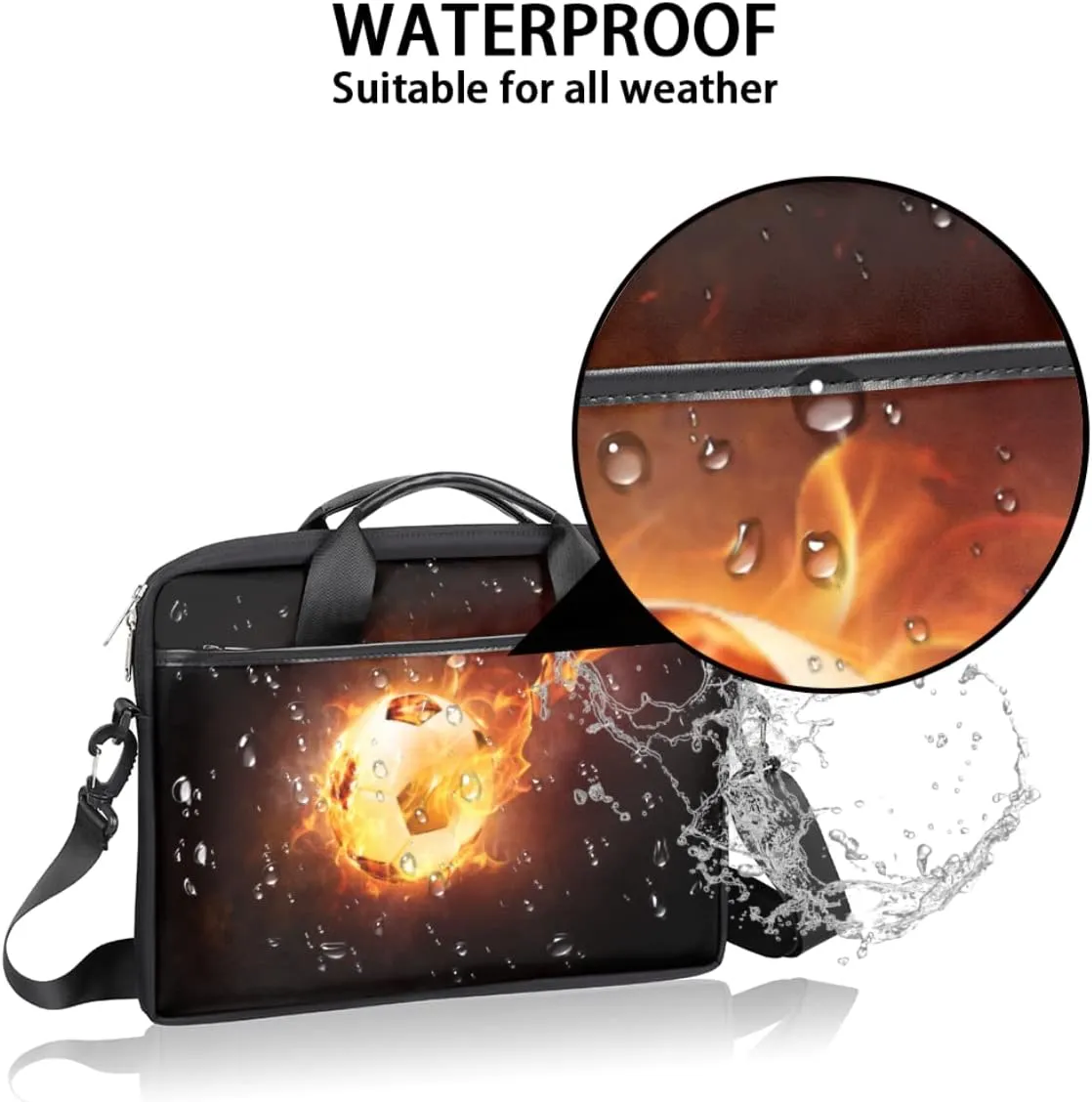 Independence Day Vintage Star Laptop Shoulder Messenger Bag Waterproof Laptop Briefcase Handle Padded Strap