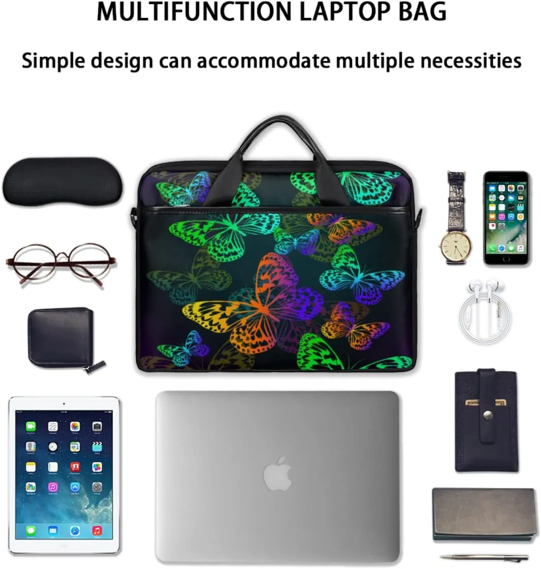 Independence Day Vintage Star Laptop Shoulder Messenger Bag Waterproof Laptop Briefcase Handle Padded Strap