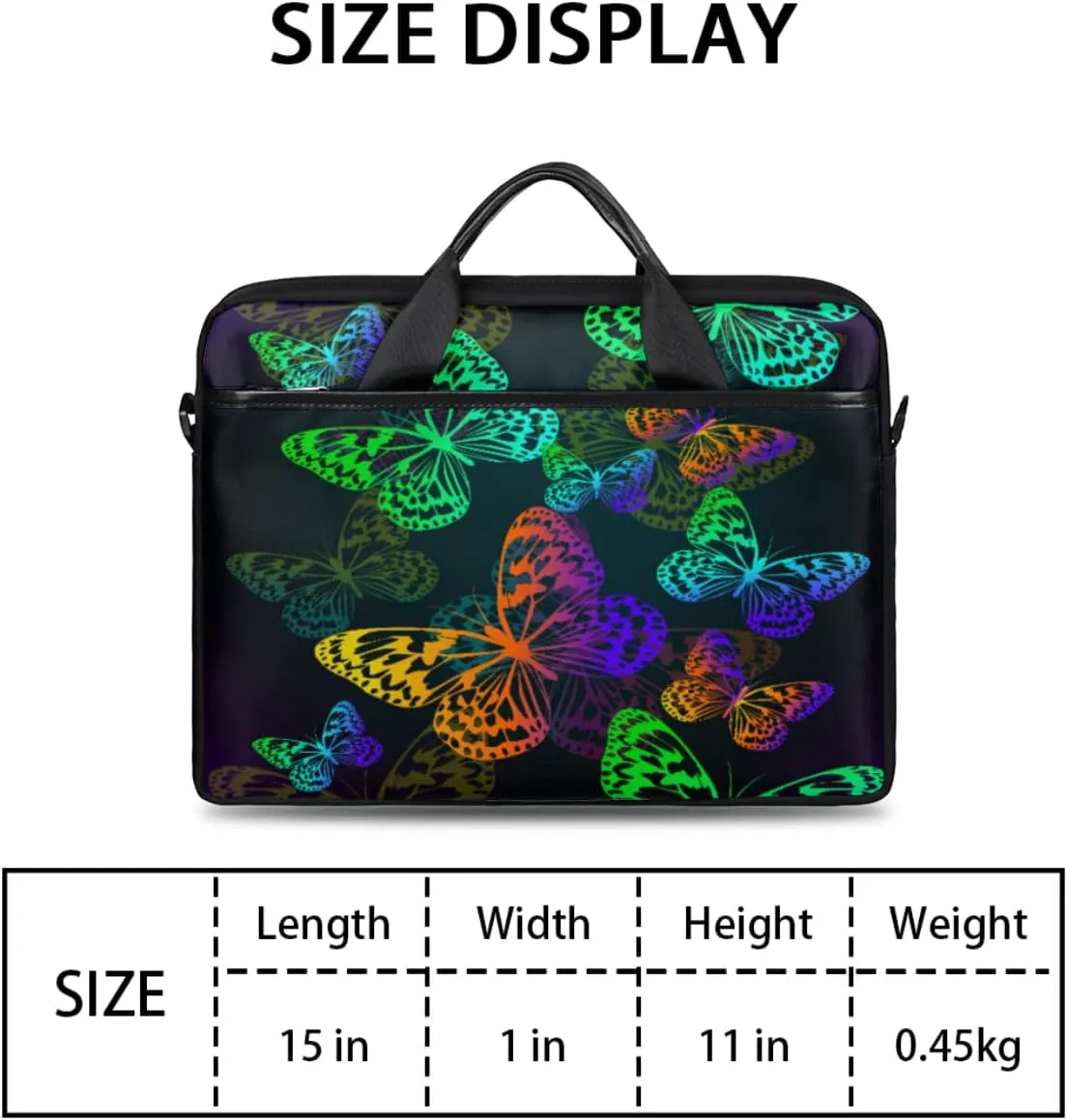 Independence Day Vintage Star Laptop Shoulder Messenger Bag Waterproof Laptop Briefcase Handle Padded Strap