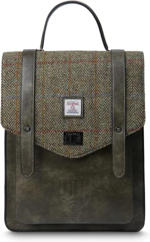 Islander® The Carloway Laptop Backpack with HARRIS TWEED, Chestnut Herringbone