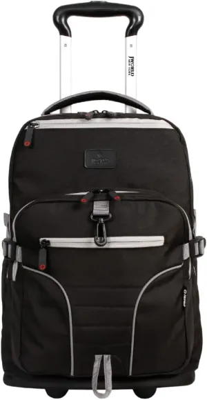 J World New York Lunar Rolling Backpack, Laptop Bag with Wheels, Black, One Size