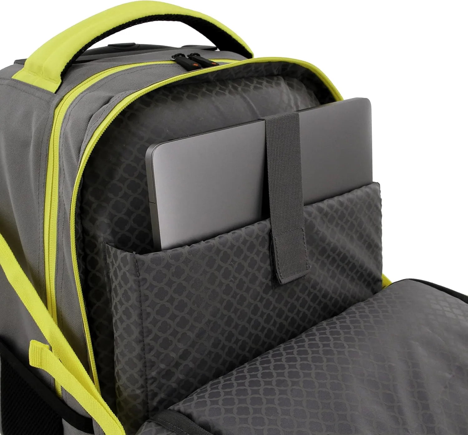 J World New York Lunar Rolling Backpack, Laptop Bag with Wheels, Grey, One Size