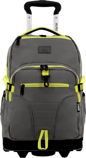 J World New York Lunar Rolling Backpack, Laptop Bag with Wheels, Grey, One Size