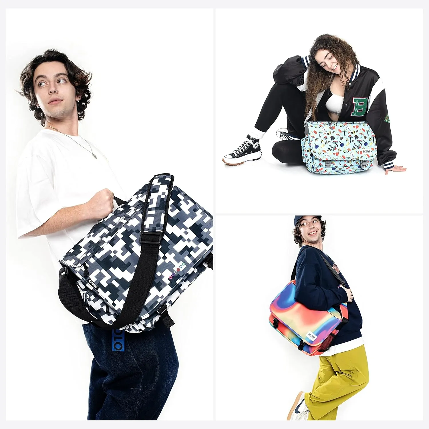 J World New York Thomas Laptop Messenger Bag for Women & Men. Kids Computer Bookbag