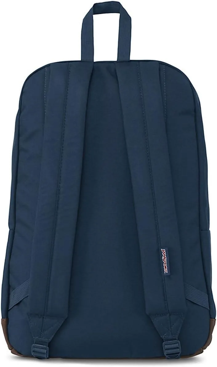JanSport Cortlandt Laptop Backpack, Navy, 15” Laptop Sleeve-Synthetic Leather Shoulder Computer Bag with Large Compartment, Padded Straps- Rucksack for Men, Women