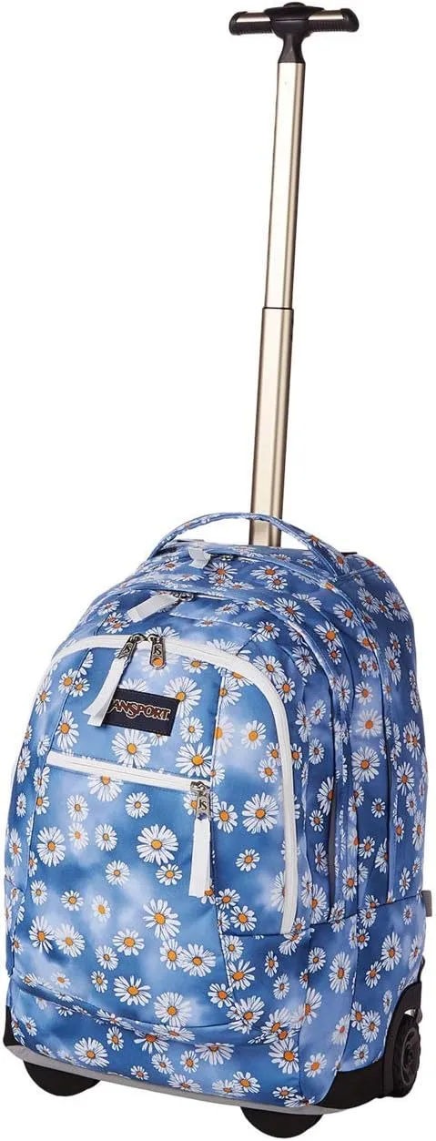 JanSport Driver 8 Rolling Backpack - Wheeled Travel Bag with 15-Inch Laptop Sleeve, One Size, Daisy Haze