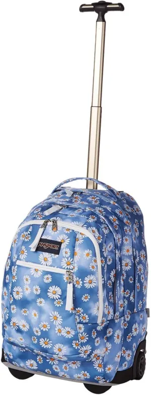JanSport Driver 8 Rolling Backpack - Wheeled Travel Bag with 15-Inch Laptop Sleeve, One Size, Daisy Haze