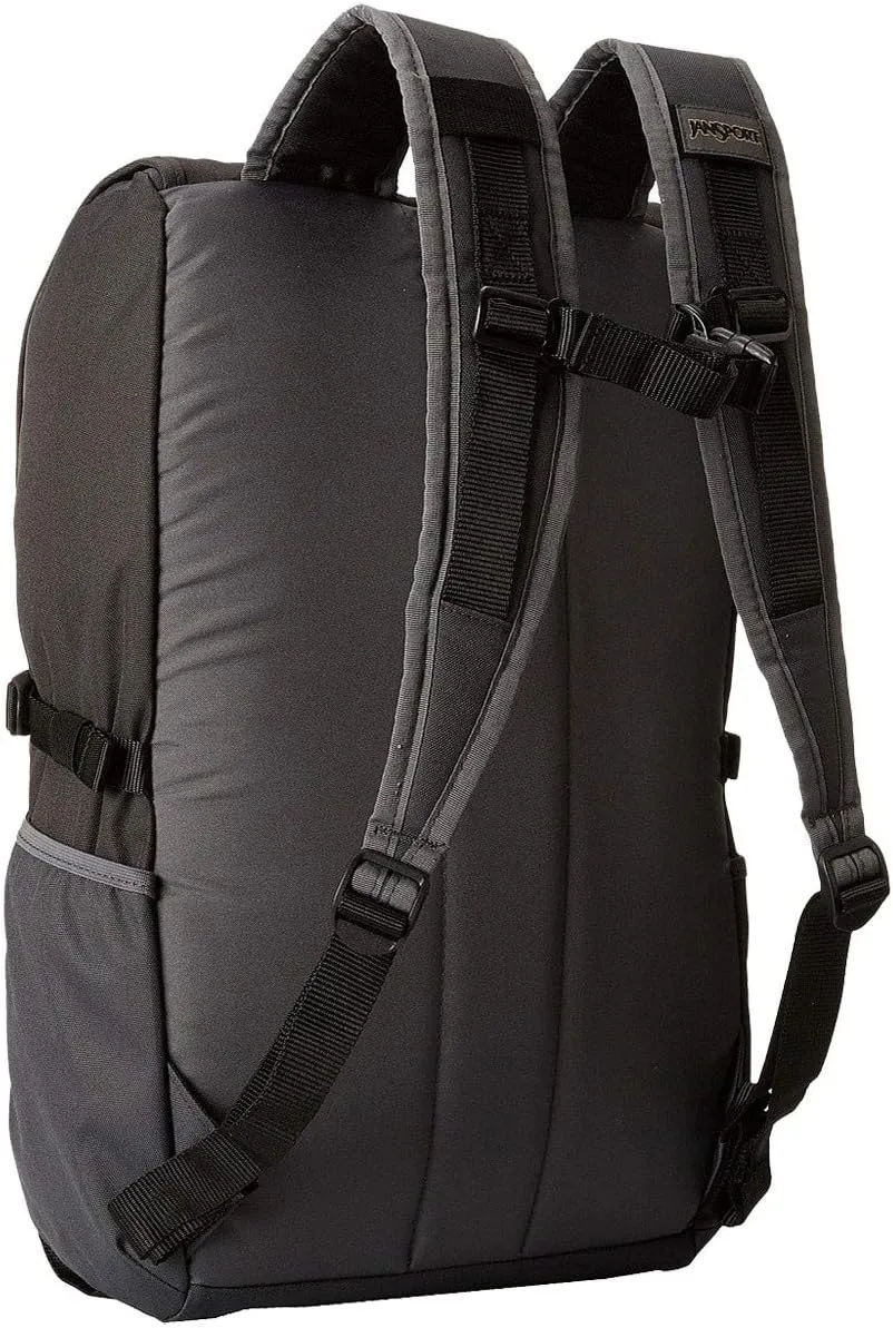 JanSport Hatchet Backpack – 15-inch Padded Laptop Compartment, Dual Water Bottle Pockets, Side Compression Straps, Black
