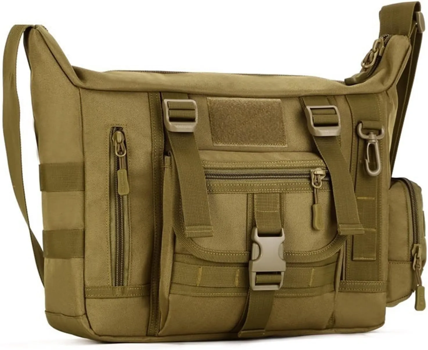 Jungle Leopard Tactical Camouflage Messenger Bag for Men Crossbody Military Laptop Sling Shoulder Bag(K308-ACU)